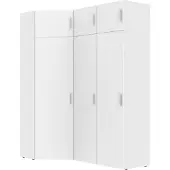 Wimex Schranksystem "Münster", weiß, H:225cm T:54cm, Holzwerkstoff, Schränke, Schranksystem, Mehrzweckschrank
