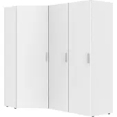 Wimex Schranksystem "Münster", weiß, H:185cm T:54cm, Holzwerkstoff, Schränke, Schranksystem, Mehrzweckschrank