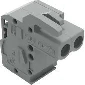 Wago 232-105/026-000 1-Leiter Federleiste, abgewinkelt,CAGE CLAMP,2,5 mm2,grau 232105026000 - 100 Stück