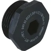 Kaiser 8841.32 Verschlussschraube 6-kt. Kst. M32x1.5, Ex e II, Schwarz RAL 9005,mit O-Ring NBR 884132 - 100 Stück