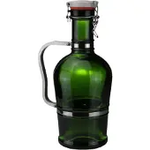 Ich-zapfe Klassischer Biersiphon 2L aus grünem UV-Schutzglas für selbstgebrautes Bier