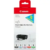 Canon PGI-9 MBK/PC/PM/R/G Multipack mit 5 Tinten, Standardertrag, Grün, Mattschwarz, Foto zyan, Foto magenta, Rot, 5 Stück(e), Multipack