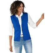 Witt Weiden Strickjacke WITT "Strickweste Strickweste mit Reißverschluss", Damen, Gr. 36, royalblau, Sportlich, Rundhals, Strickjacken Strickjacke