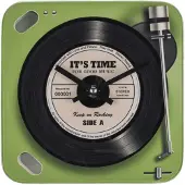 Ootb Wanduhr Plattenspieler Glas ø20cm