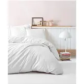 L'essentiel Maison , Stripe - White, Satin-Super-King-Size-Bettbezug-Set (FR), Weiß, 100 % Baumwollsatin, 260 x 220 cm
