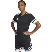 Adidas Fußballtrikot PERFORMANCE "SQUADRA 25 TRIKOT", Damen, Gr. XL, schwarz-weiß (schwarz, weiß), Obermaterial: 100% Polyester, Rundhals, Trikots Fußballtrikot