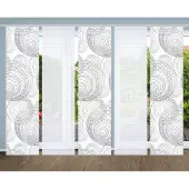 HOME in green Schiebegardine "SPIRO" Gr. 1, grau, B:60cm H:245cm, Polyester, Gardinen, Schiebegardine, SET DIGITALDRUCK,BAMBUSOPTIK RECYCELT