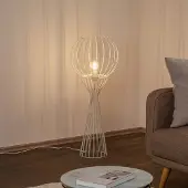 Helam Stehleuchte Mercure, sand, Metall/ Kunststoff, Höhe 93 cm