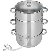 Elo Einkochtopf "Entsafter Galactica", silber (edelstahlfarben), B:26cm H:33cm Ø:26cm, Töpfe, Einkochtopf, Ø 26 cm, Induktion