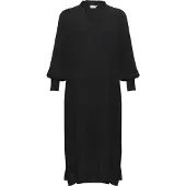 KAFFE CURVE Midikleid "Damen Kleid KCmiriam", Damen, Gr. 48, N-Gr, schwarz (schwarz deep), Obermaterial: 100% Viskose LENZING ECOVERO CV LenzEcov., Kleider Midikleid