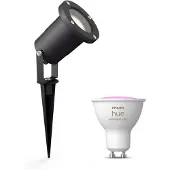 Philips Hue Puled Spot In Schwarz + Eine Gu10-farbfähige Lampe