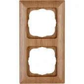 Kopp 306630066 MILANO - Abdeckrahmen 2-fach, Farbe: eiche