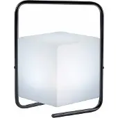 JUST LIGHT LED Tischlampe Gartenleuchte Akkubetrieben mit USB, RGB+W Farbwechsel, Fernbedienung, IP44 schwarz Garten, Außenbereich