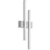 Telefunken LED Außenwandleuchte 2-flammig 4000K IP44 4W silber Metall-Kunststoff
