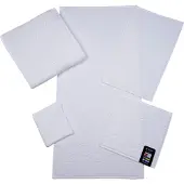 Ross Waschhandschuh "Cashmere feeling", weiß, B:16cm L:22cm, Frottier, Baumwolle, Handtücher, Waschhandschuh, mit Wellen-Bordüre