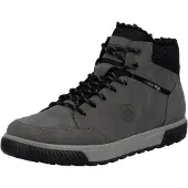 Rieker Winterboots , Herren, Gr. 46, Warmfutter, grau (grau, schwarz), Lederimitat, Textil, Schuhe Winterboots, in sportiver Optik