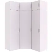 Wimex Schranksystem "Münster", weiß, H:225cm T:54cm, Holzwerkstoff, Schränke, Schranksystem, Mehrzweckschrank