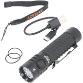 Acebeam EC20 LED-Taschenlampe, 2800 Lumen, Luxeon HL4X LEDs, 6.500K, schwarz