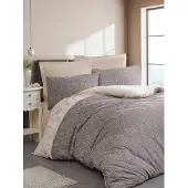 L'essentiel Maison , Einzel-XXL-Bettbezug-Set (DE), Charm - Brown, 65 % BAUMWOLLE / 35 % POLYESTER, Braun, 155 x 220 cm