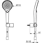 Hansa 4417022033 Handbrausegarnitur HANSAVIVA 4417