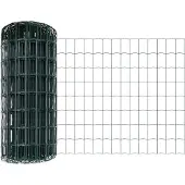 vidaXL Euro-Zaun mit Pfosten 10 x 0,8 m PVC-beschichteter Stahl Grün
