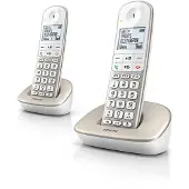 Philips Schnurloses Telefon Duo XL490 in Weiß und Grau