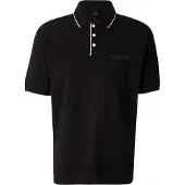 Armani Exchange für Herren. XM001557AF10363UC001 Schwarzes elastisches Poloshirt (XS), Lässig, Baumwolle, Kurzarm