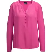 Goldner Elegante Viskosebluse mit V-Ausschnitt in pink | Gr.: 44
