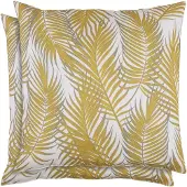 GO-DE Dekokissen "Dana", gelb (gelb, meliert), B:38cm H:5cm L:38cm, Baumwolle, Polyester, Dekokissen_Sitzkissen_Kissenhüllen, Dekokissen, 2er Set, 38x5x38 cm