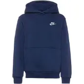 Nike Kinder Kapuzenpullover Club Fleece Big Kids Hoodie FD3000-410 137-147 - Midnight Navy/White - 137-147