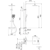 Steinberg Serie 342 Brauseset, Komplettset inklusive Thermostat, Regenbrause und Handbrause, 3422721S