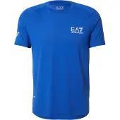 EA7 für Herren. 8NPT22_PJEMZ Tennis Ventus7 T-Shirt blau (XL), Sportlich, Tennis/Padel, Multisport, Polyamid, Kurzarm