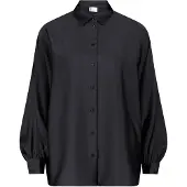 Vera Mont Satin-Bluse mit Kragen in Schwarz | Gr.: 38