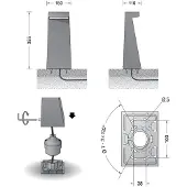 Bega 84176K3 Garten- und Wegeleuchte, Grafit 3000 K