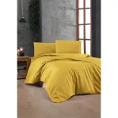 L'essentiel Maison , Dark Yellow, Bettwäsche-Set, Dunkelgelb, 100 % BAUMWOLLE RANFORCE, 140 x 200 cm