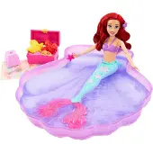Mattel Disney Princess Disney Prinzessin, Arielle-Puppe und Poolset mit formbarem Sand, inspiriert vom Disney-Film „Arielle, die Meerjungfrau“, Modepuppe, Weiblich, 3 Jahr(e), Mädchen, 350 mm, 500 g