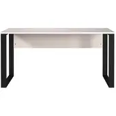 Germania Schreibtisch "Adrano", beige (kaschmir, schwarz, schwarz, kaschmir), B:150cm H:74cm T:60cm, Tische, Schreibtisch, 150x74x60cm,Metallkufen,widerstandsfähige Beschichtung,Made in Germany