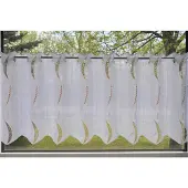 Stickereien Plauen Panneaux "Elina" Gr. 1, weiß (weiß, terra), B:95cm H:45cm, Voile, Polyester, Gardinen, Panneaux