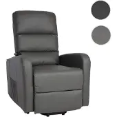 Mendler Fernsehsessel HWC-K62, Sessel Relaxsessel TV-Sessel Liege, Liegefunktion Aufstehhilfe, Metall Kunstl