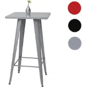 Mendler Stehtisch HWC-A73, Bistrotisch Bartisch, Metall Industriedesign 105x60x60cm grau