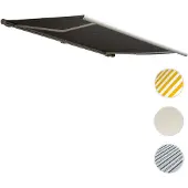 Mendler Elektrische Kassettenmarkise T124, Markise Vollkassette 5x3m Polyester Anthrazit