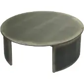 Mendler Couchtisch HWC-L74, Beistelltisch Wohnzimmertisch, MVG-zertifiziert Industrial, rund Ø80cm, Metall-O