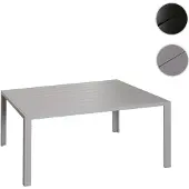 Mendler Alu-Esstisch HWC-N40, Tisch Bistrotisch Gartentisch Balkontisch, wetterfest 140x80cm - hellgrau