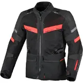 Macna Captane wasserdichte Motorrad Textiljacke, schwarz/rot, S