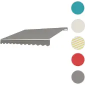 Mendler Alu-Markise T790, Gelenkarmmarkise Sonnenschutz 4x3m Polyester, grau-braun