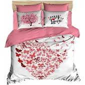L'essentiel Maison , 183, Doppel-Bettbezug-Set, 100 % POLYESTER-MICROSATIN, Weiß, 200 x 220 cm