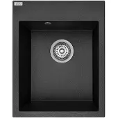 Laveo MONCHICHI SBO_710Y – Einbauseinwaschbecken, Granit, Schwarz