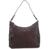 Spikes & Sparrow Leder Umhängetasche Schultertasche Bronco Shoulderbag Dark Brown dunkelbraun