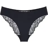 Triumph Slip "Pretty Micro Tai", Damen, Gr. XS, Microfaser, schwarz, Microfaser, Obermaterial: 89% Polyamid, 11% Elasthan, körpernah, Unterhosen Slip, nahtlos