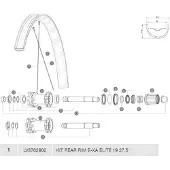 Mavic E-xa Elite 19 Hinterradfelge